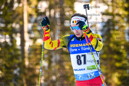 17.02.2021, xkvx, Biathlon IBU World Championships Pokljuka, Einzel Herren, v.l. Tom Lahaye-Goffart (Belgium) in aktion / in action competes