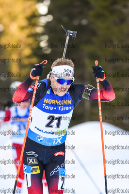 17.02.2021, xkvx, Biathlon IBU World Championships Pokljuka, Einzel Herren, v.l. Johannes Dale (Norway) in aktion / in action competes