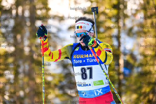 17.02.2021, xkvx, Biathlon IBU World Championships Pokljuka, Einzel Herren, v.l. Tom Lahaye-Goffart (Belgium) in aktion / in action competes