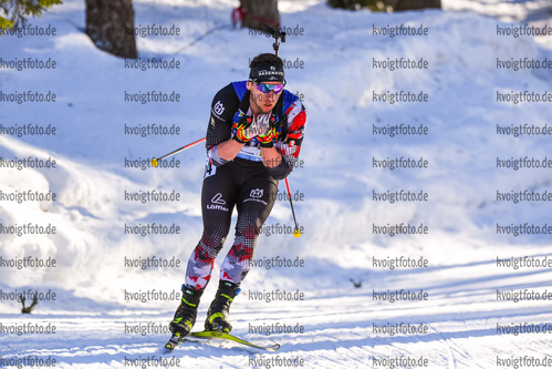 17.02.2021, xkvx, Biathlon IBU World Championships Pokljuka, Einzel Herren, v.l. David Komatz (Austria) in aktion / in action competes