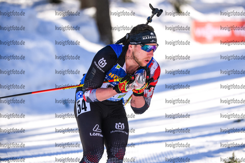 17.02.2021, xkvx, Biathlon IBU World Championships Pokljuka, Einzel Herren, v.l. David Komatz (Austria) in aktion / in action competes