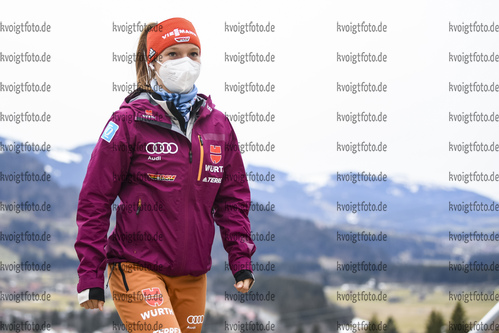 03.03.2021, xkvx, Nordic World Championships Oberstdorf, v.l. Katharina Althaus of Germany schaut / looks on