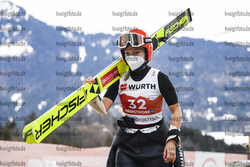 03.03.2021, xkvx, Nordic World Championships Oberstdorf, v.l. Katharina Althaus of Germany schaut / looks on