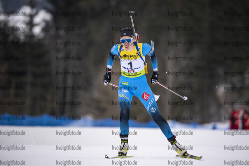 12.03.2020, xkvx, Biathlon IBU Cup Obertilliach, Sprint Damen, v.l. Paula Botet (France)  / 