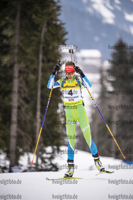 12.03.2020, xkvx, Biathlon IBU Cup Obertilliach, Sprint Damen, v.l. Lena Repinc (Slovenia)  / 