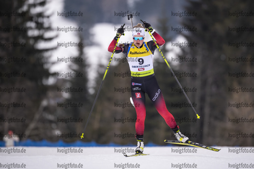 12.03.2020, xkvx, Biathlon IBU Cup Obertilliach, Sprint Damen, v.l. Karoline Erdal (Norway)  / 