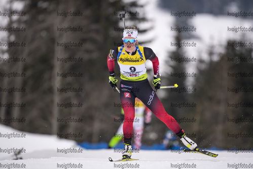 12.03.2020, xkvx, Biathlon IBU Cup Obertilliach, Sprint Damen, v.l. Karoline Erdal (Norway)  / 