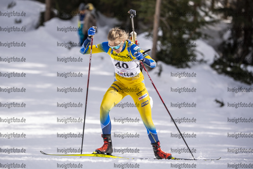 13.03.2020, xkvx, Biathlon IBU Cup Obertilliach, Sprint Damen, v.l. Stina Nilsson (Sweden)  / 