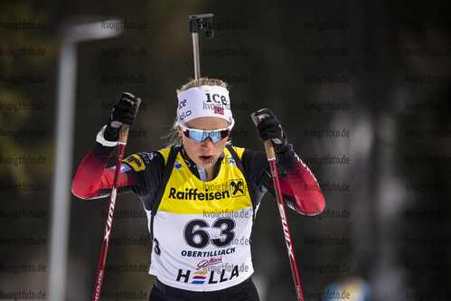 13.03.2020, xkvx, Biathlon IBU Cup Obertilliach, Sprint Damen, v.l. Juni Arnekleiv (Norway)  / 