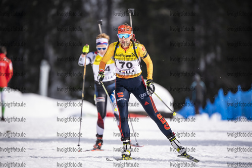 13.03.2020, xkvx, Biathlon IBU Cup Obertilliach, Sprint Damen, v.l. Luise Mueller (Germany)  / 