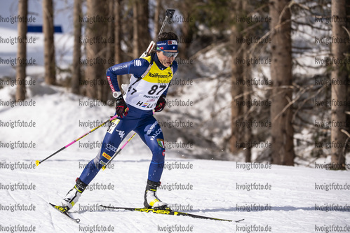 13.03.2020, xkvx, Biathlon IBU Cup Obertilliach, Sprint Damen, v.l. Linda Zingerle (Italy)  / 