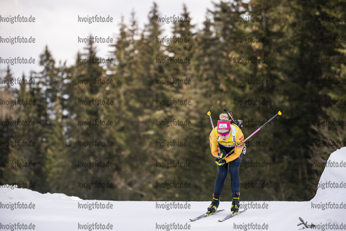 13.03.2020, xkvx, Biathlon IBU Cup Obertilliach, Sprint Damen, v.l. Stefanie Scherer (Germany)  / 