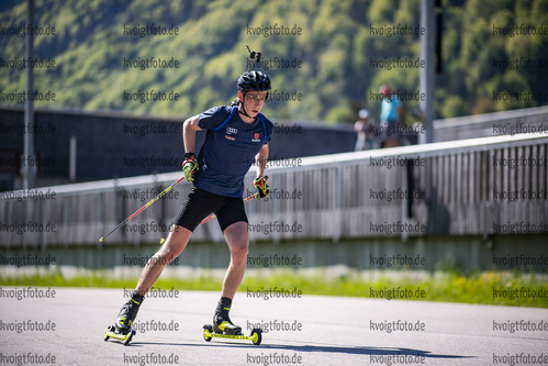 01.06.2021, xkvx, Biathlon Training Ruhpolding, v.l. Frederik Madersbacher (Germany) in aktion in action competes