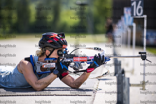 03.06.2021, xkvx, Biathlon Training Ruhpolding, v.l. Maren Hammerschmidt (Germany) in aktion am Schiessstand at the shooting range