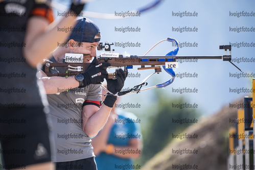 03.07.2021, xkvx, Biathlon Training Lavaze, v.l. Erlend Bjoentegaard (Norway)  