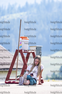 03.07.2021, xkvx, Biathlon Training Lavaze, v.l. Emilie Aagheim Kalkenberg (Norway)  