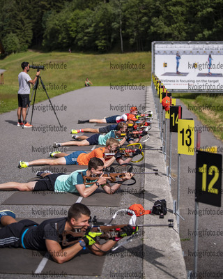 12.07.2021, xkvx, Biathlon Training Bormio, v.l. Johannes Kuehn (Germany), Philipp Horn (Germany), Benedikt Doll (Germany), Roman Rees (Germany), Justus Strelow (Germany), Philipp Nawrath (Germany)  