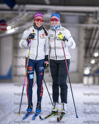 17.07.2021, xkvx, Langlauf Training Oberhof, v.l. Sofie Krehl (Germany), Nadine Herrmann (Germany)