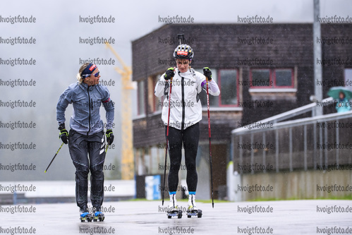 05.08.2021, xkvx, Biathlon Training Ruhpolding, v.l. Maren Hammerschmidt (Germany), Denise Herrmann (Germany)  