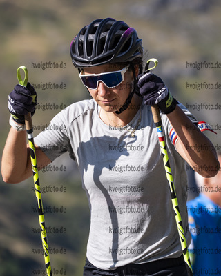 23.08.2021, xkvx, Biathlon Training Bessans, v.l. Caroline Colombo (France)  