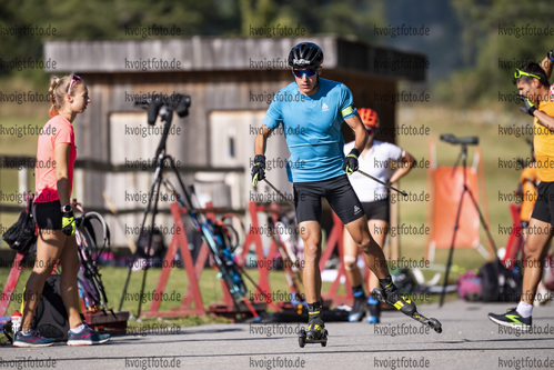 23.08.2021, xkvx, Biathlon Training Bessans, v.l. Quentin Fillon Maillet (France)  