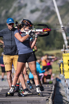 23.08.2021, xkvx, Biathlon Training Bessans, v.l. Camille Bened (France)  