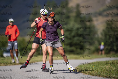 24.08.2021, xkvx, Biathlon Training Bessans, v.l. Justine Braisaz-Bouchet (France)  