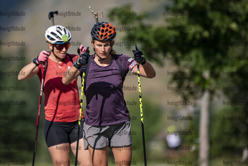 24.08.2021, xkvx, Biathlon Training Bessans, v.l. Justine Braisaz-Bouchet (France)  