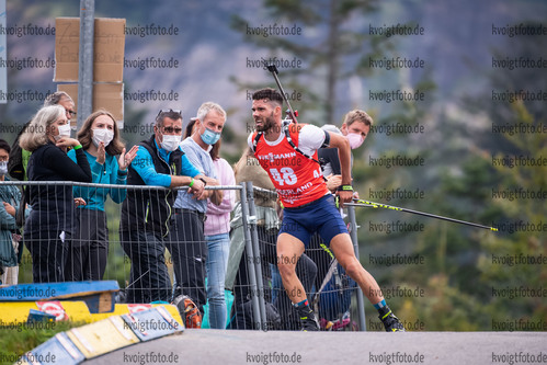 11.09.2021, xkvx, Biathlon Deutsche Meisterschaften Arber, Sprint Herren, v.l. Matthias Dorfer (Germany)  