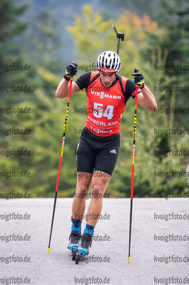 11.09.2021, xkvx, Biathlon Deutsche Meisterschaften Arber, Sprint Herren, v.l. Simon Kaiser (Germany)  