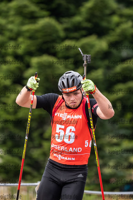 11.09.2021, xkvx, Biathlon Deutsche Meisterschaften Arber, Sprint Herren, v.l. Oscar Barchewitz (Germany)  