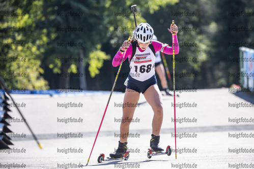 01.10.2021, xkvx, Biathlon, Deutschlandpokal Altenberg, Sprint - weiblich, v.l. Leonie Riedl (Germany)