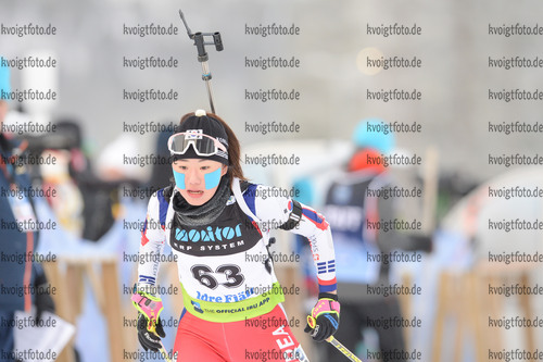 27.11.2021, xetx, Biathlon IBU Cup Idre, Sprint Women, v.l. Mariya Abe (KOREA)