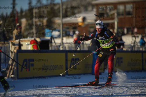 01.12.2021, xetx, Biathlon IBU Cup Sjusjoen, Super Sprint Men, v.l. Aleksander Fjeld Andersen (NORWAY)  / 