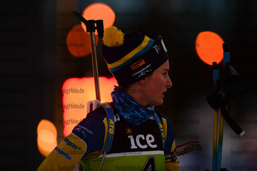 01.12.2021, xetx, Biathlon IBU Cup Sjusjoen, Super Sprint Women, v.l. Ella Halvarsson (SWEDEN)  / 