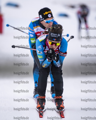 08.12.2021, xkvx, Biathlon IBU World Cup Hochfilzen, Training Women and Men, v.l. Chloe Chevalier (France) in aktion / in action competes