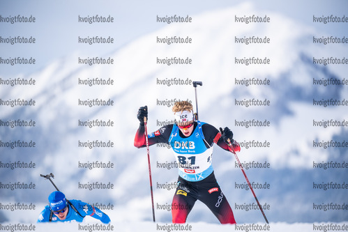 10.12.2021, xkvx, Biathlon IBU World Cup Hochfilzen, Sprint Men, v.l. Filip Fjeld Andersen (Norway) in aktion / in action competes