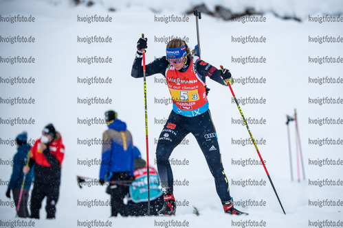 11.12.2021, xkvx, Biathlon IBU World Cup Hochfilzen, Relay Women, v.l. Vanessa Hinz (Germany) in aktion / in action competes