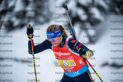 11.12.2021, xkvx, Biathlon IBU World Cup Hochfilzen, Relay Women, v.l. Vanessa Hinz (Germany) in aktion / in action competes