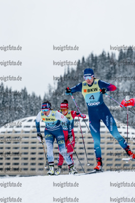11.12.2021, xljkx, Cross Country FIS World Cup Davos, Women Sprint Final, v.l. Natalia Nepryaeva (Russia), Katri Lylynpera (Finland), Nadine Faehndrich (Switzerland)  / 