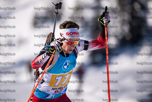 12.12.2021, xkvx, Biathlon IBU World Cup Hochfilzen, Relay Men, v.l. Felix Leitner (Austria) in aktion / in action competes