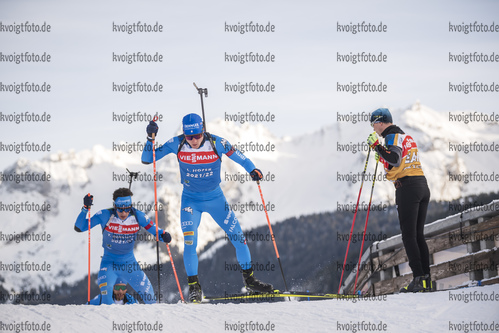 15.12.2021, xkvx, Biathlon IBU World Cup Le Grand Bornand, Training Women and Men, v.l. Lukas Hofer (Italy) in aktion / in action competes