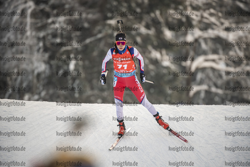 16.12.2021, xkvx, Biathlon IBU World Cup Le Grand Bornand, Sprint Women, v.l. Jihee Mun (Korea) in aktion / in action competes