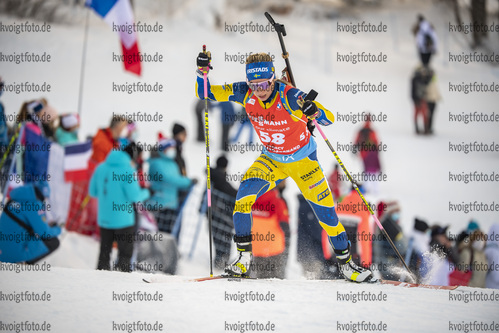 16.12.2021, xkvx, Biathlon IBU World Cup Le Grand Bornand, Sprint Women, v.l. Anna Magnusson (Sweden) in aktion / in action competes