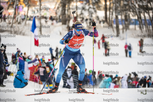 16.12.2021, xkvx, Biathlon IBU World Cup Le Grand Bornand, Sprint Women, v.l. Amy Baserga (Switzerland) in aktion / in action competes