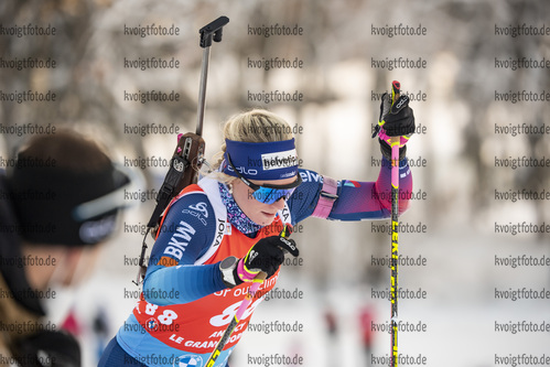 16.12.2021, xkvx, Biathlon IBU World Cup Le Grand Bornand, Sprint Women, v.l. Amy Baserga (Switzerland) in aktion / in action competes