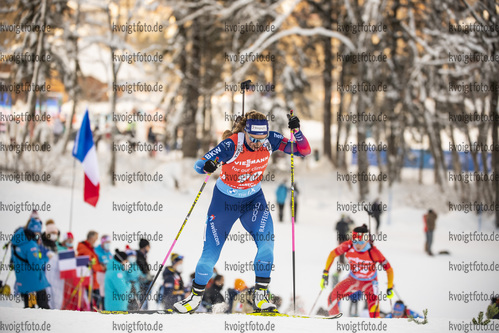 16.12.2021, xkvx, Biathlon IBU World Cup Le Grand Bornand, Sprint Women, v.l. Irene Cadurisch (Switzerland) in aktion / in action competes