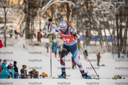 16.12.2021, xkvx, Biathlon IBU World Cup Le Grand Bornand, Sprint Women, v.l. Eva Puskarcikova (Czech Republic) in aktion / in action competes