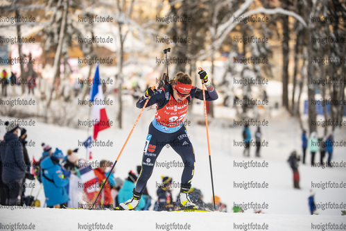 16.12.2021, xkvx, Biathlon IBU World Cup Le Grand Bornand, Sprint Women, v.l. Janina Hettich (Germany) in aktion / in action competes