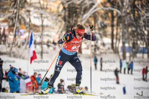 16.12.2021, xkvx, Biathlon IBU World Cup Le Grand Bornand, Sprint Women, v.l. Janina Hettich (Germany) in aktion / in action competes